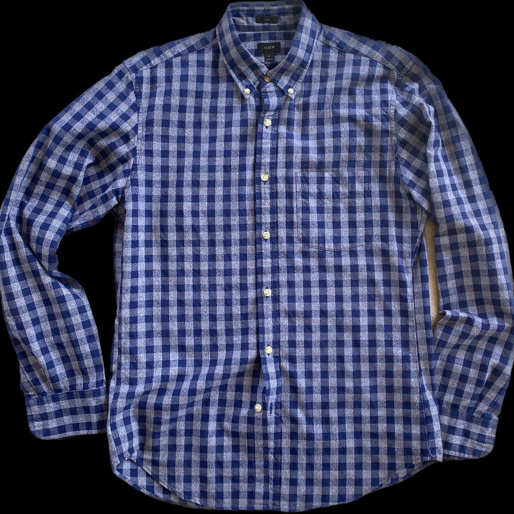 J Crew Gingham Button Down